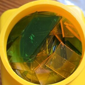 Yellow and Green Plastic Tiles